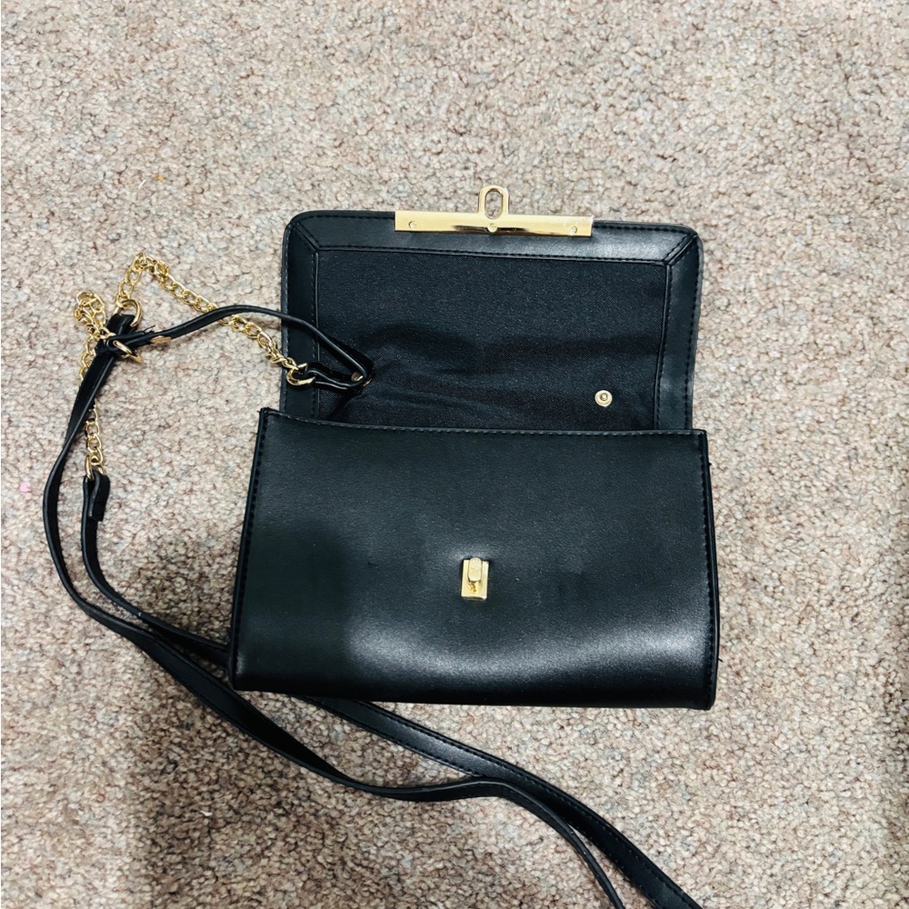 Black Leather Shoulder Bag